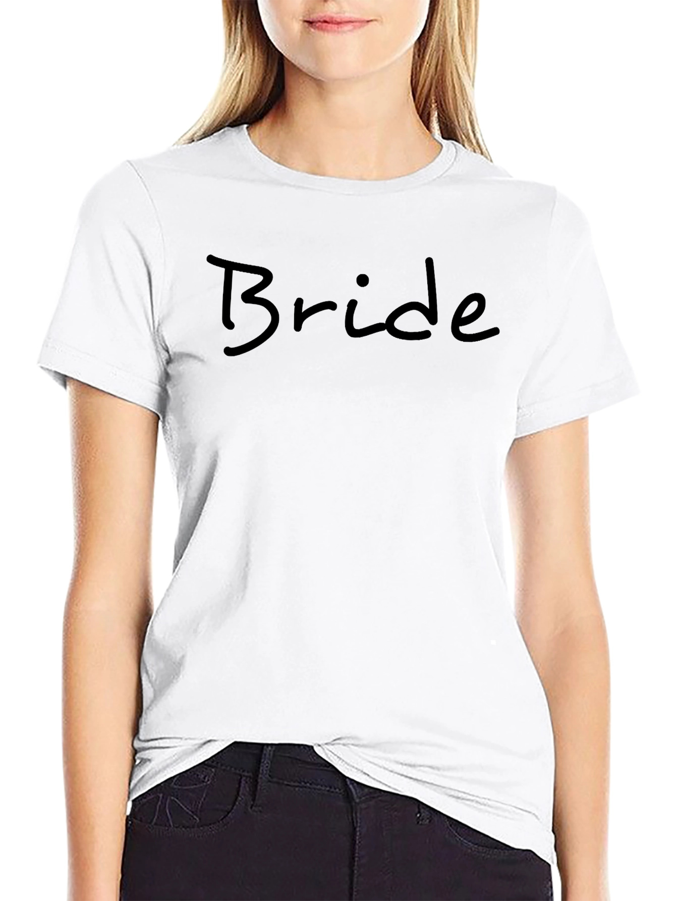 Bride Script T-Shirt - Black