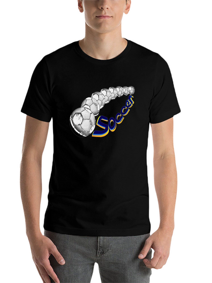 Soccer Balls Graphic Black T-Shirt