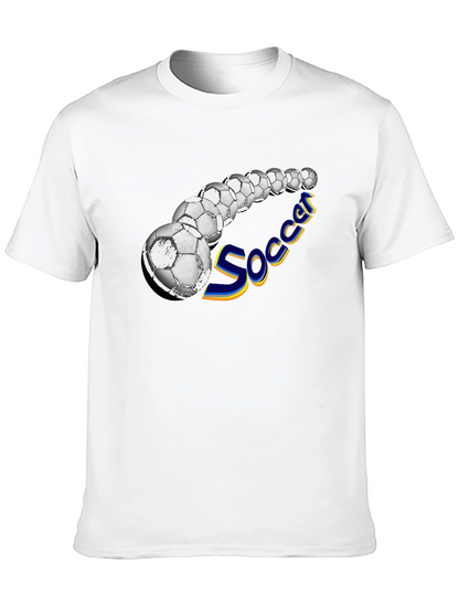 Soccer Balls Graphic Black T-Shirt