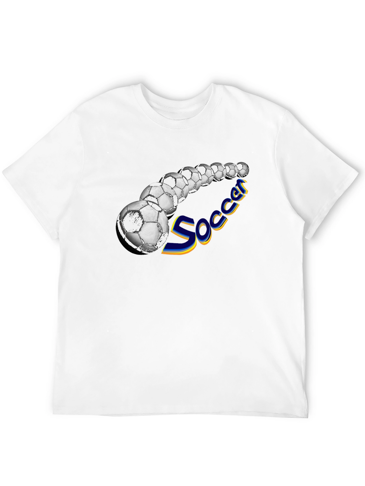 Soccer Balls Graphic Black T-Shirt