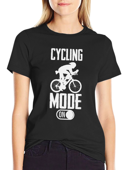 Cycling Mode On Graphic Tee - Black
