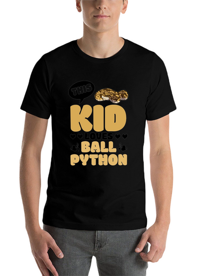 Kid Loves Ball Python T-Shirt - Reptile Lover Tee