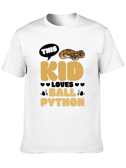 Kid Loves Ball Python T-Shirt - Reptile Lover Tee
