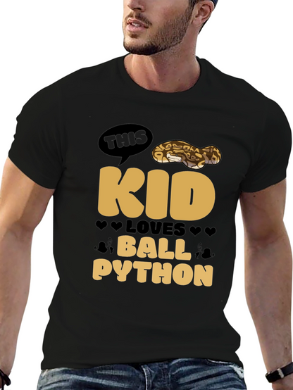 Kid Loves Ball Python T-Shirt - Reptile Lover Tee