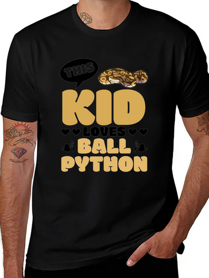 Kid Loves Ball Python T-Shirt - Reptile Lover Tee