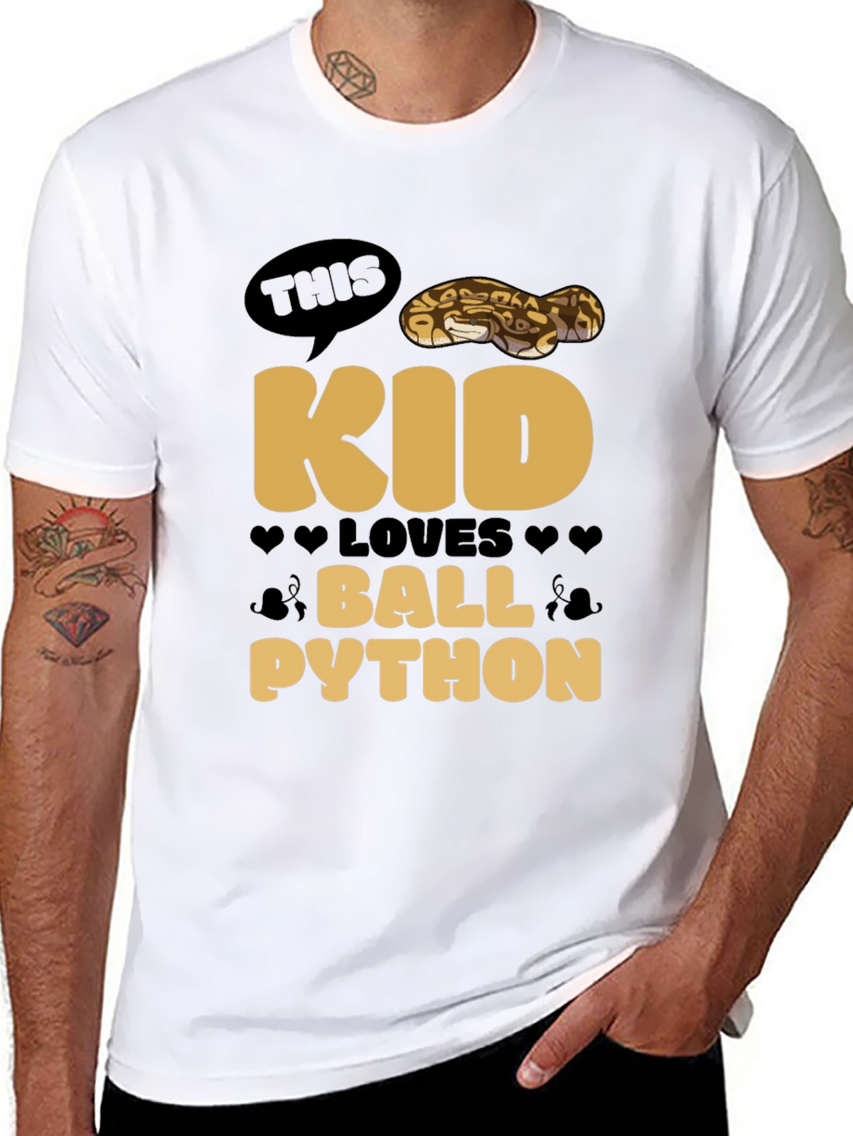 Kid Loves Ball Python T-Shirt - Reptile Lover Tee
