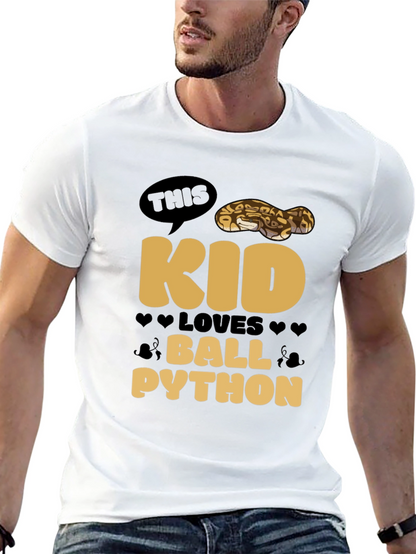 Kid Loves Ball Python T-Shirt - Reptile Lover Tee
