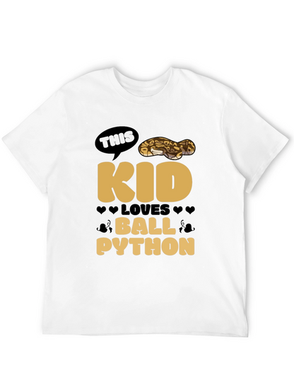 Kid Loves Ball Python T-Shirt - Reptile Lover Tee