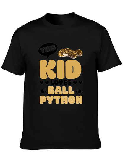 Kid Loves Ball Python T-Shirt - Reptile Lover Tee