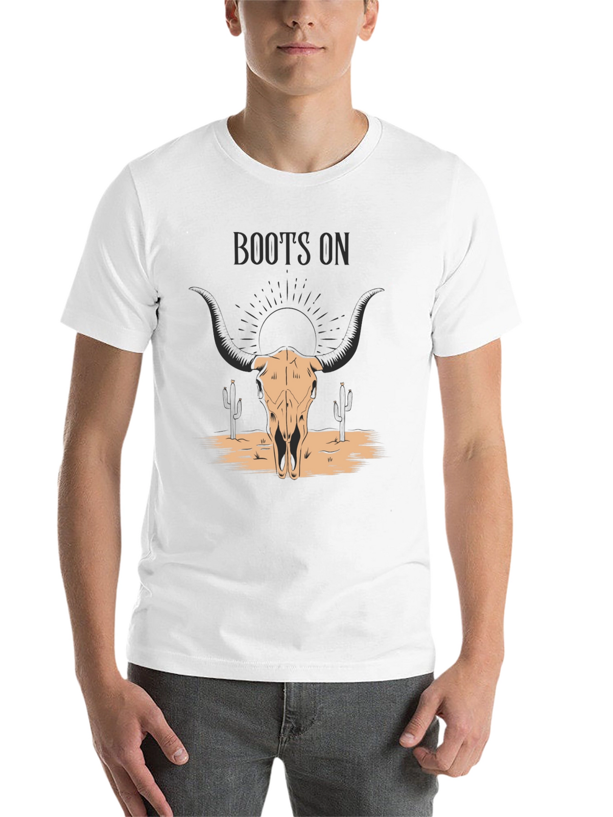 Boots On Bull Skull Graphic Tee