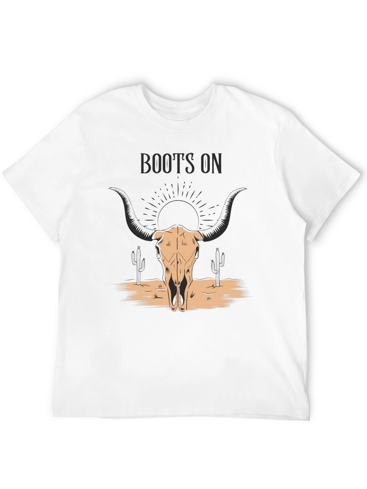 Boots On Bull Skull Graphic Tee