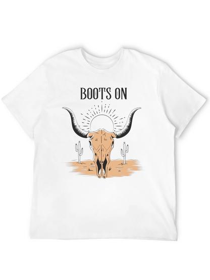 Boots On Bull Skull Graphic Tee
