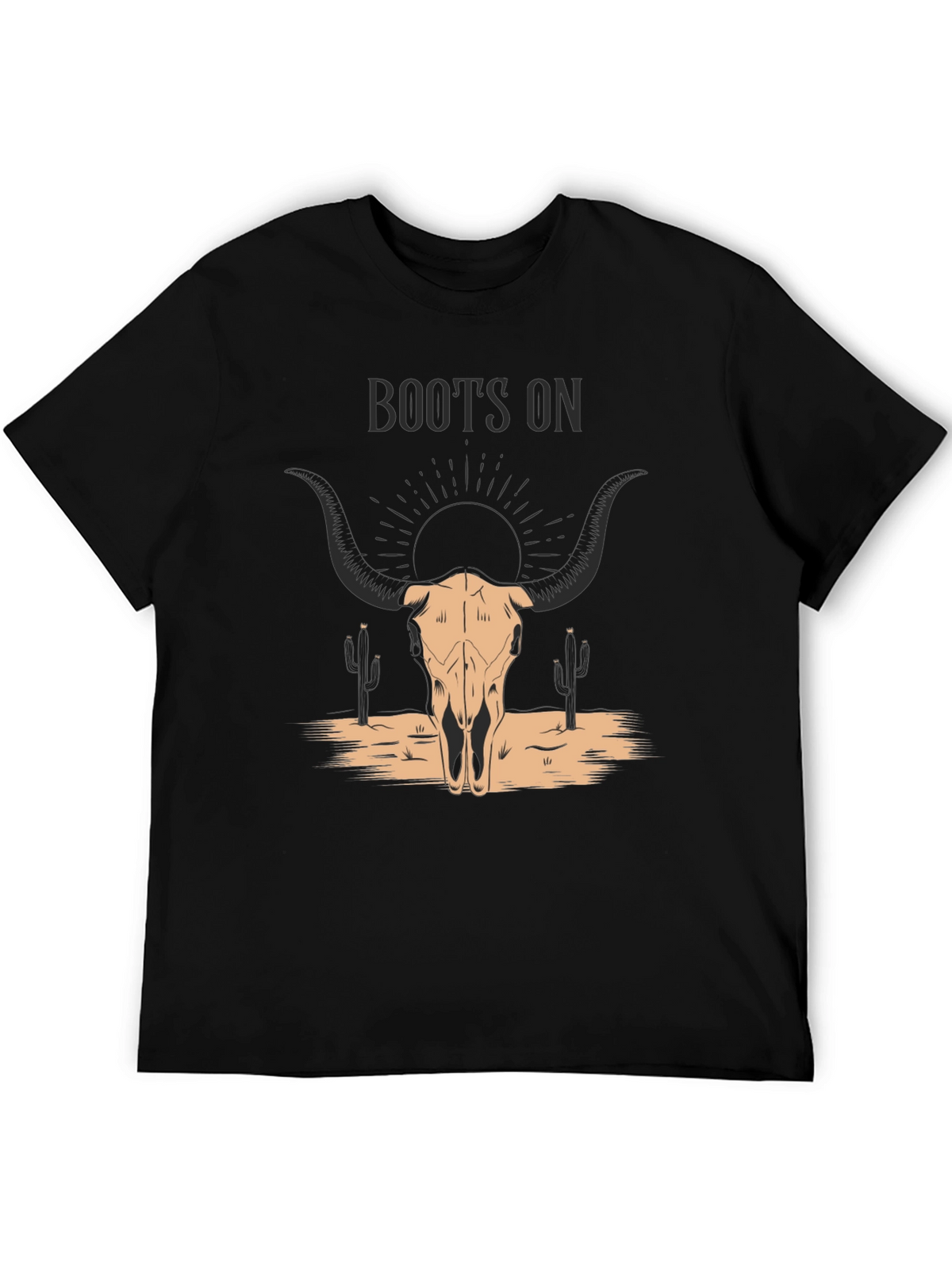 Boots On Bull Skull Graphic Tee