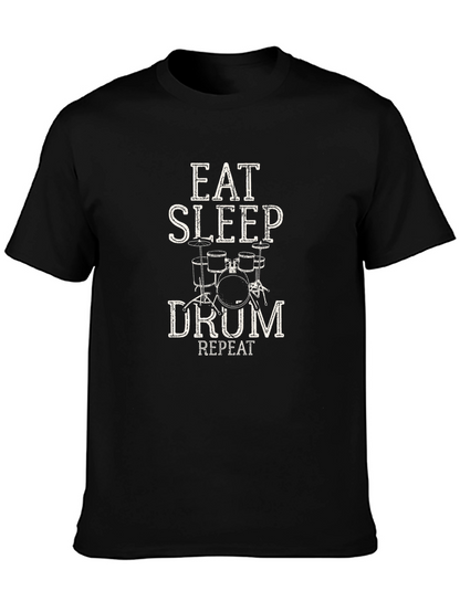 Eat Sleep Drum Repeat Graphic T-Shirt