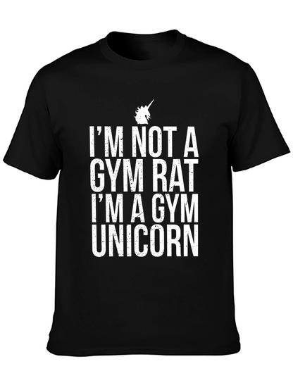 Gym Unicorn Graphic Tee - Black