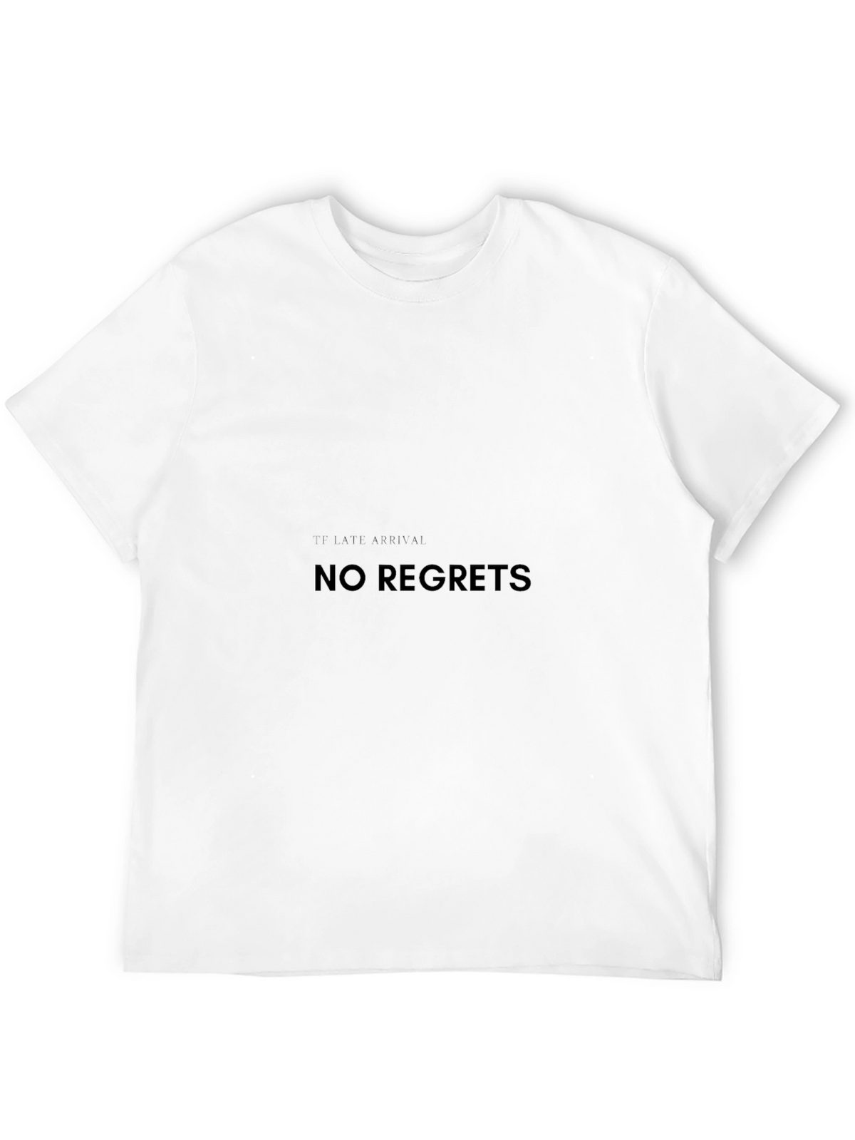 No Regrets Black Graphic Tee - Classic Style