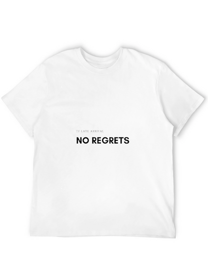 No Regrets Black Graphic Tee - Classic Style