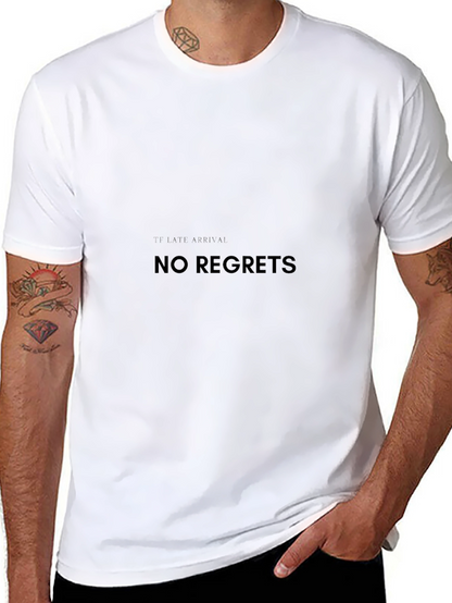 No Regrets Black Graphic Tee - Classic Style