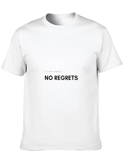 No Regrets Black Graphic Tee - Classic Style