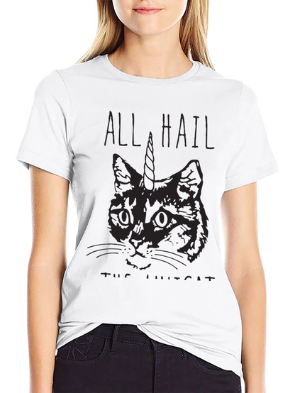 All Hail the Unicat Black T-Shirt