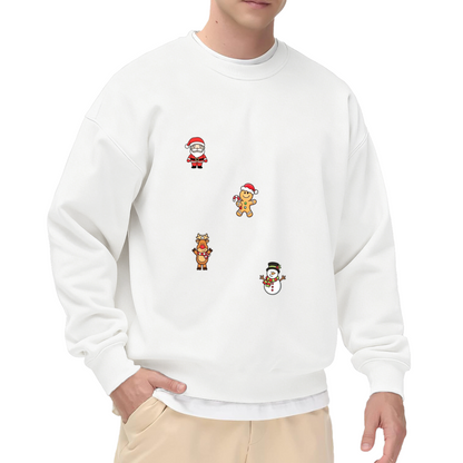 Cute Mini Christmas Cartoon Figure Sweatshirt