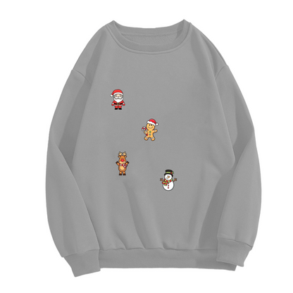 Cute Mini Christmas Cartoon Figure Sweatshirt