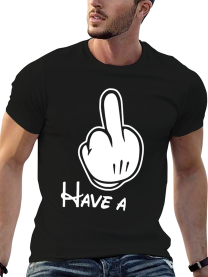 Mickey Mouse Hand Gesture Black Tee