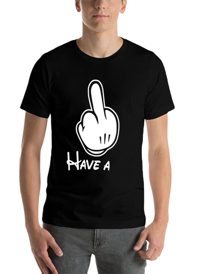 Mickey Mouse Hand Gesture Black Tee