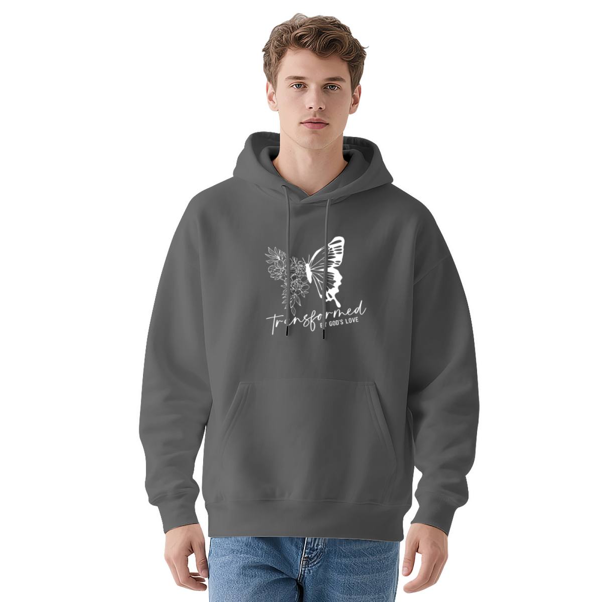 Transformed By God¡¯s Love Butterfly Faith Art Hoodie