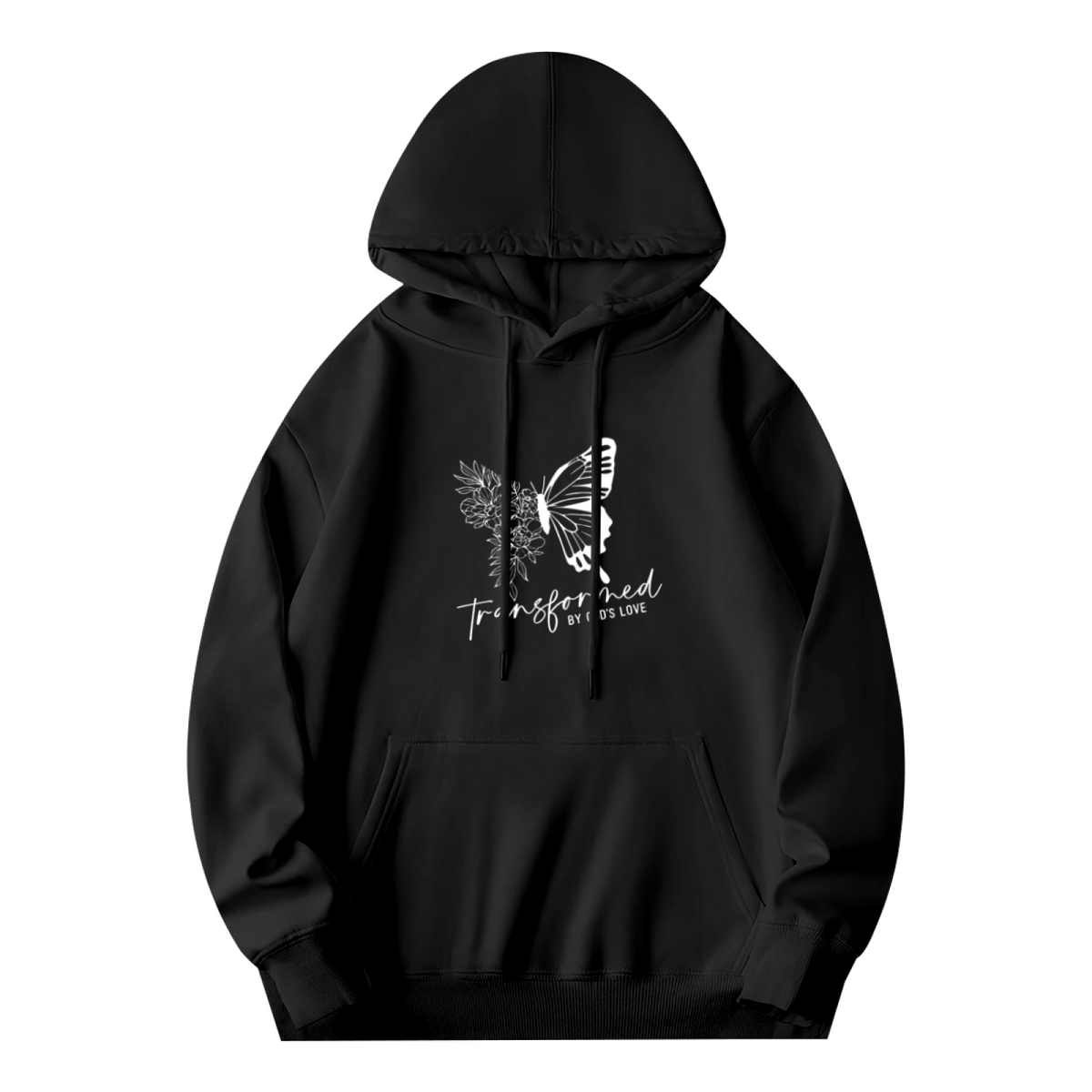 Transformed By God¡¯s Love Butterfly Faith Art Hoodie