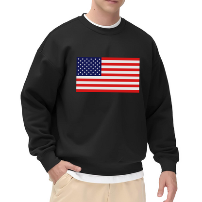 USA American Flag Patriotic Crewneck Sweatshirt