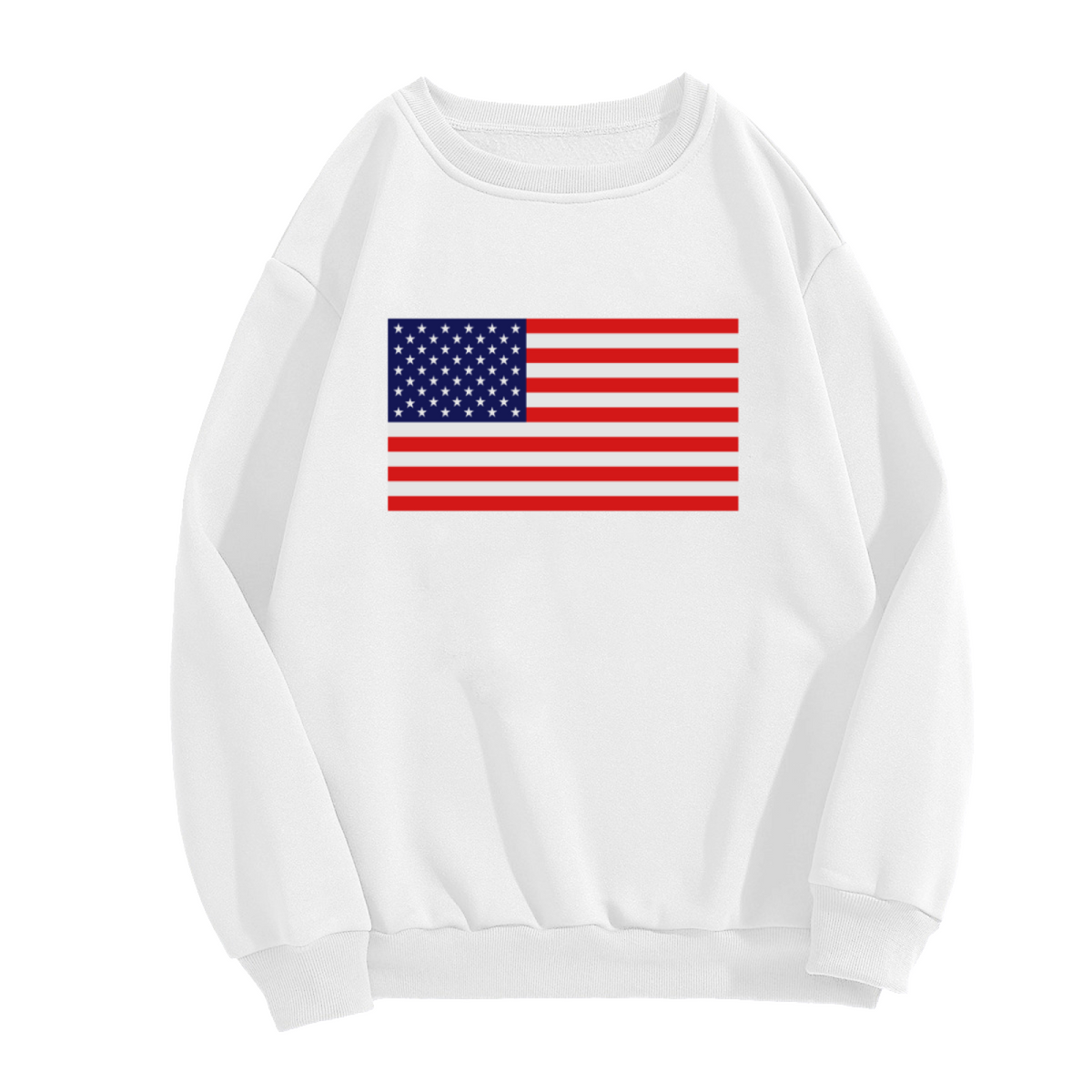 USA American Flag Patriotic Crewneck Sweatshirt
