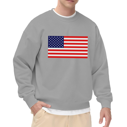 USA American Flag Patriotic Crewneck Sweatshirt