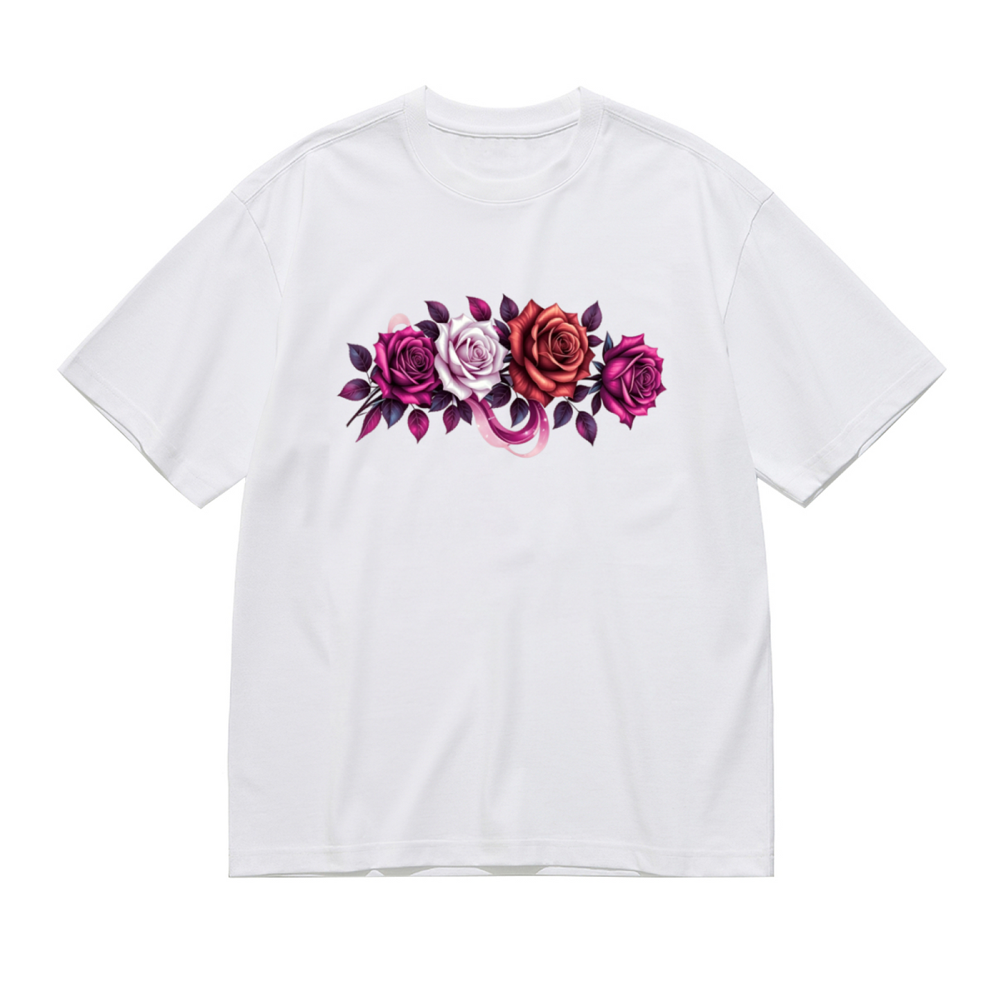Vibrant Hummingbird & Hibiscus Vintage Tattoo Tee