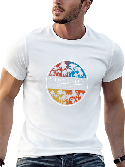 Yucatan Mexico Palm Tree Graphic T-Shirt