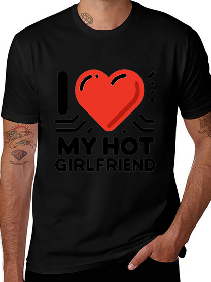 I Heart My Hot Girlfriend Graphic Tee - Black