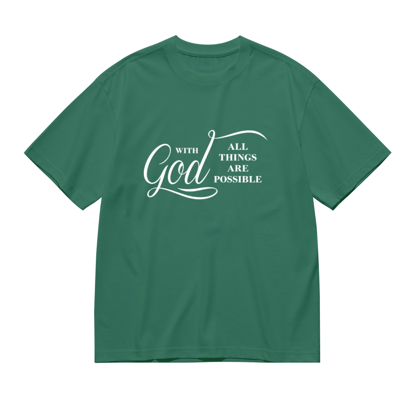 With God All Things Are Possible Faith Scripture Tee