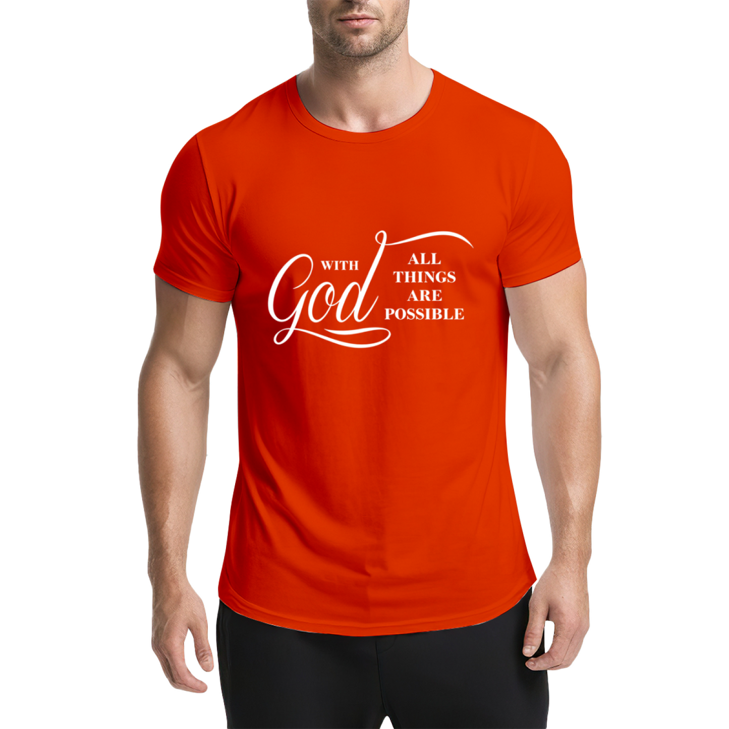 With God All Things Are Possible Faith Scripture Tee
