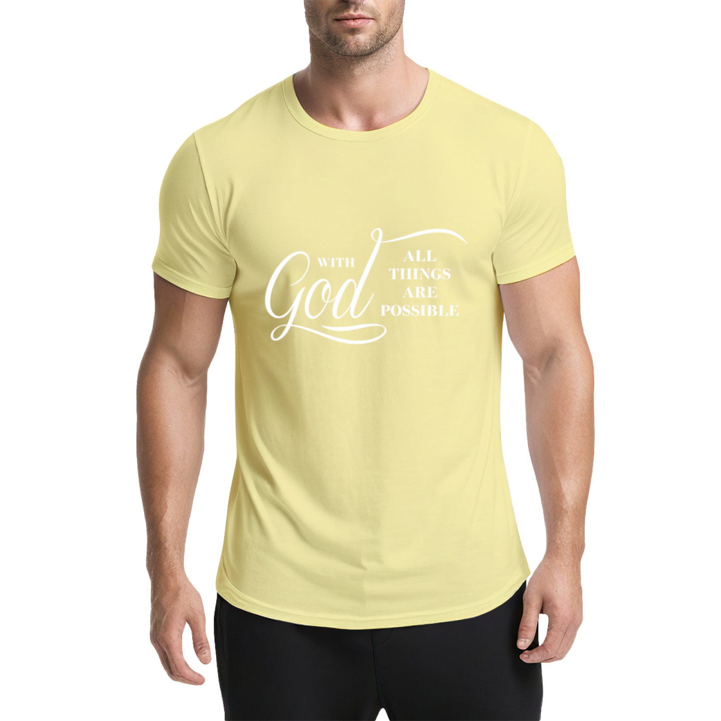 With God All Things Are Possible Faith Scripture Tee