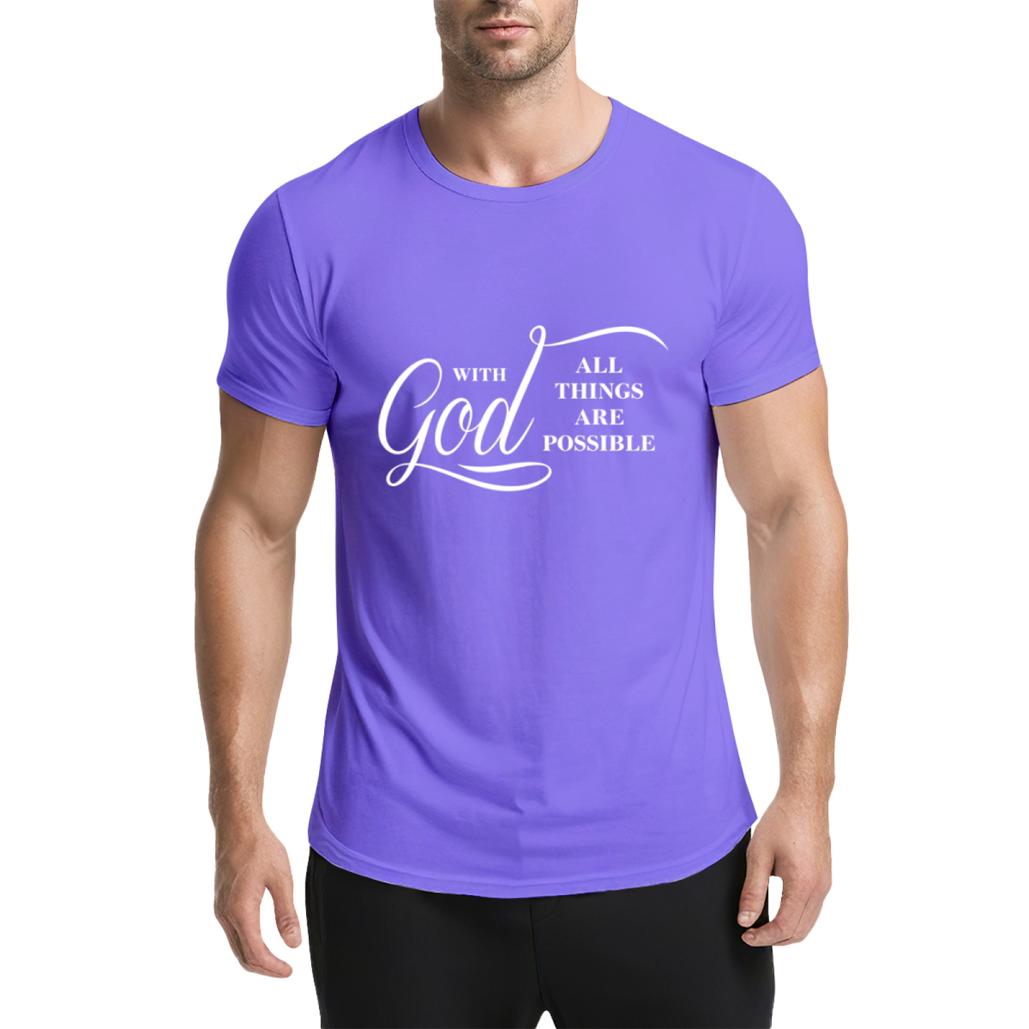 With God All Things Are Possible Faith Scripture Tee