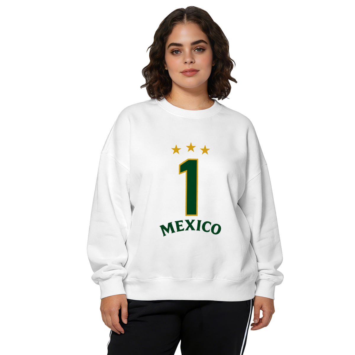 Mexico Number 1 With Three Gold Stars Crewneck Sweatshirt