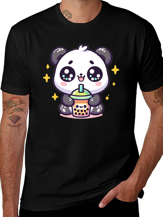 Cute Panda Boba Tea Graphic Tee