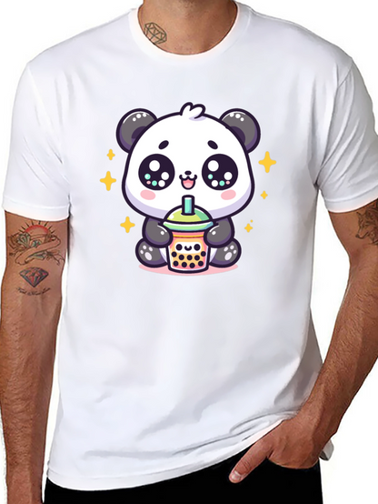Cute Panda Boba Tea Graphic Tee