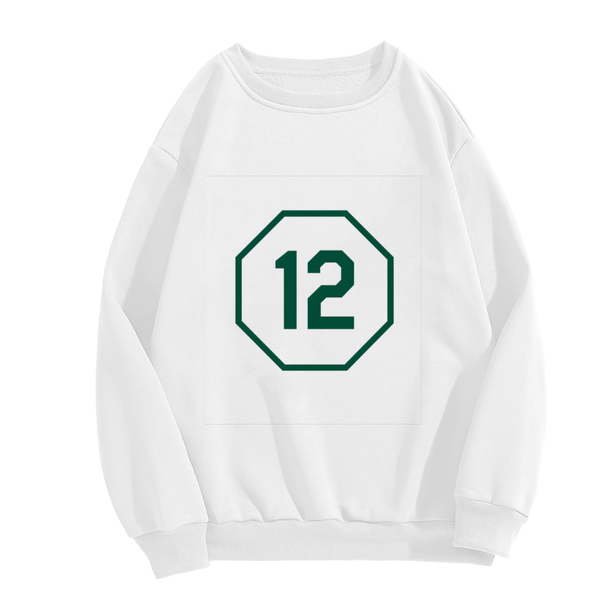 Octagon Framed Number 12 Sport Style Crewneck Sweatshirt