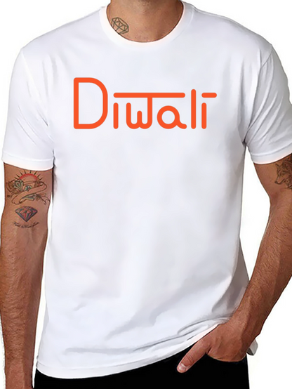 Diwali Graphic Tee - Black Cotton Holiday Shirt