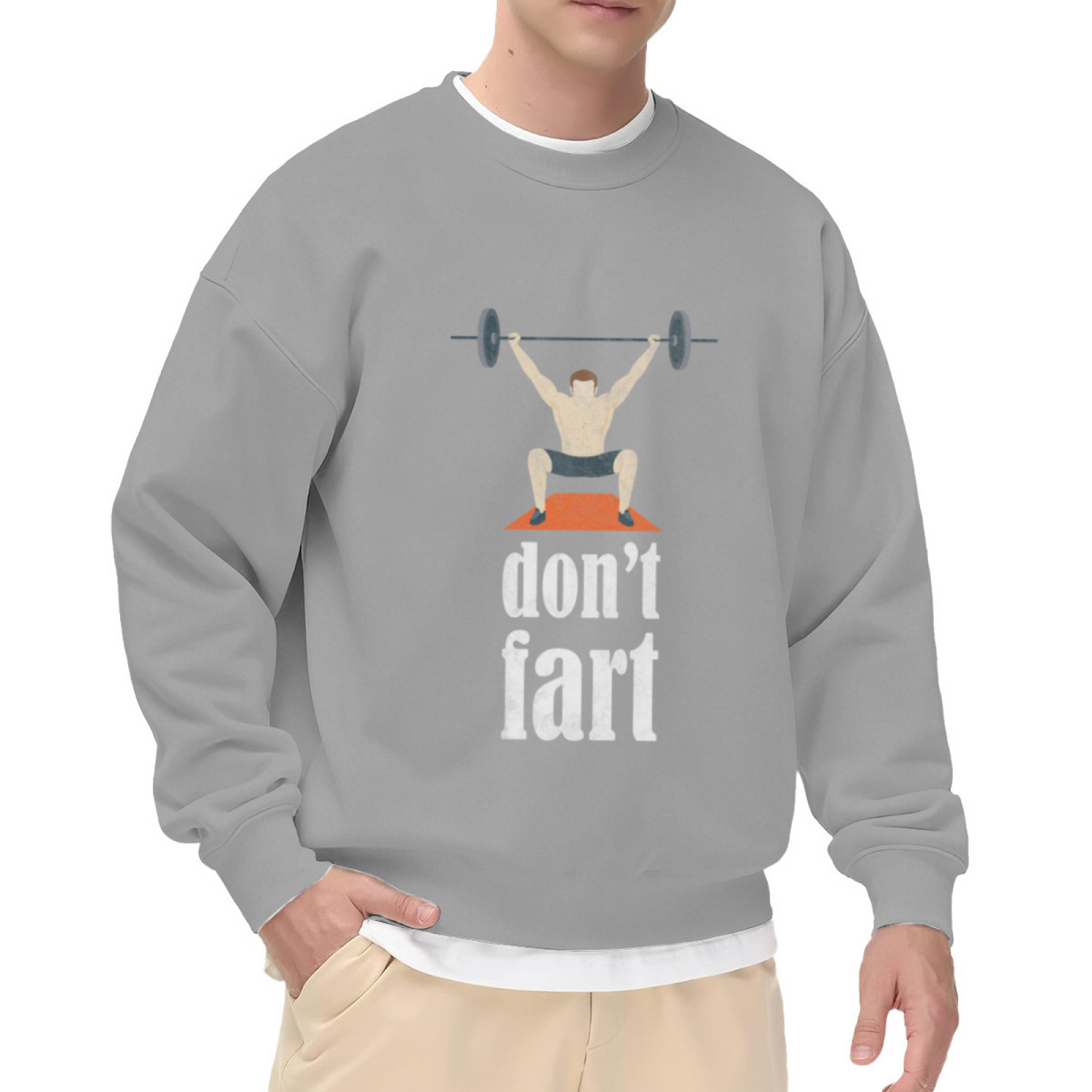 Don't Fart Weightlifting Gym Humor Crewneck Sweatshirt