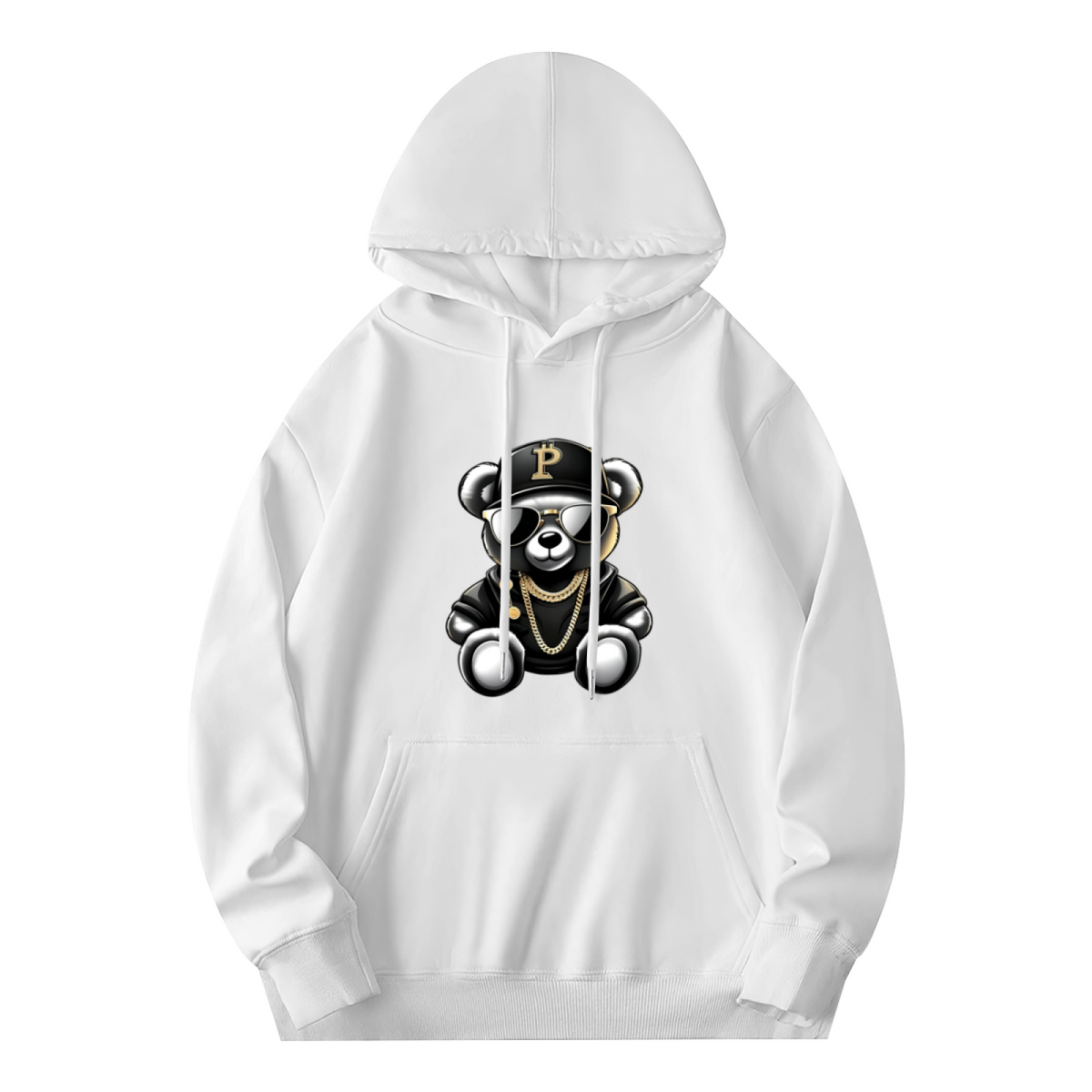 Hip?Hop Cool Gangster Bear Hoodie