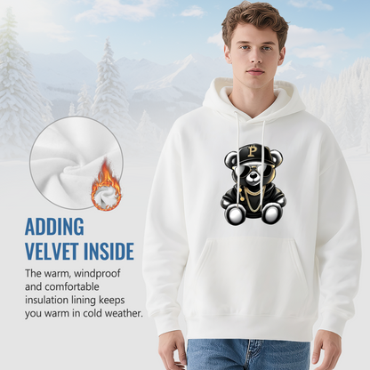 Hip?Hop Cool Gangster Bear Hoodie