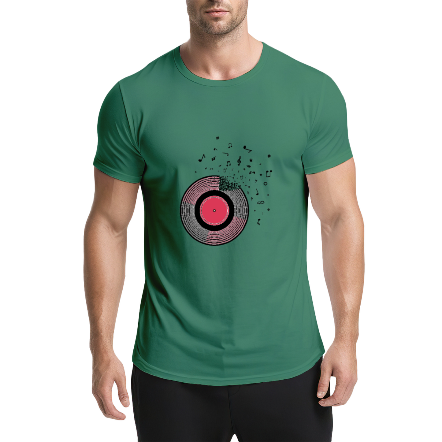 Shattered Vinyl Record Melody Music Lover Graphic Shirt