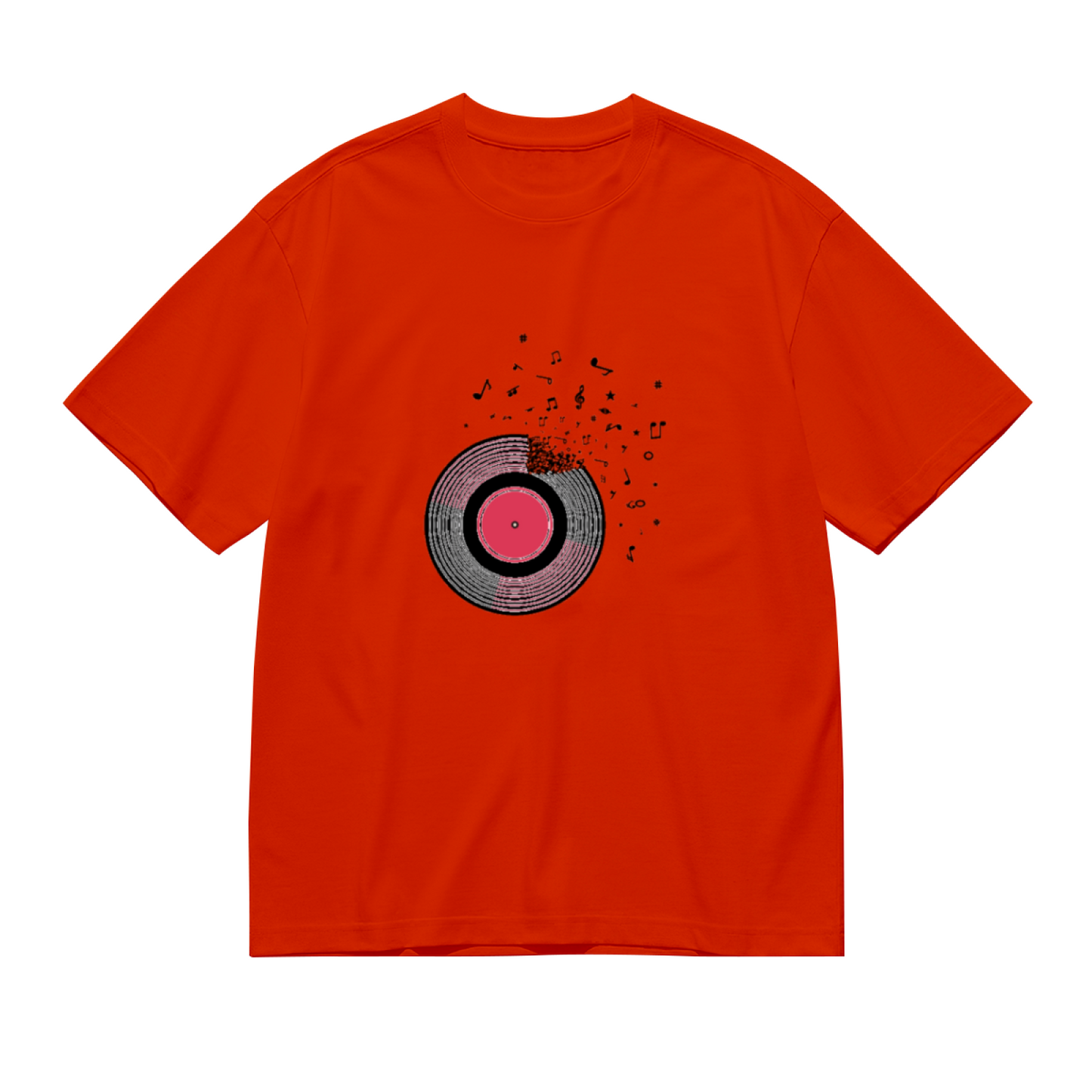 Shattered Vinyl Record Melody Music Lover Graphic Shirt